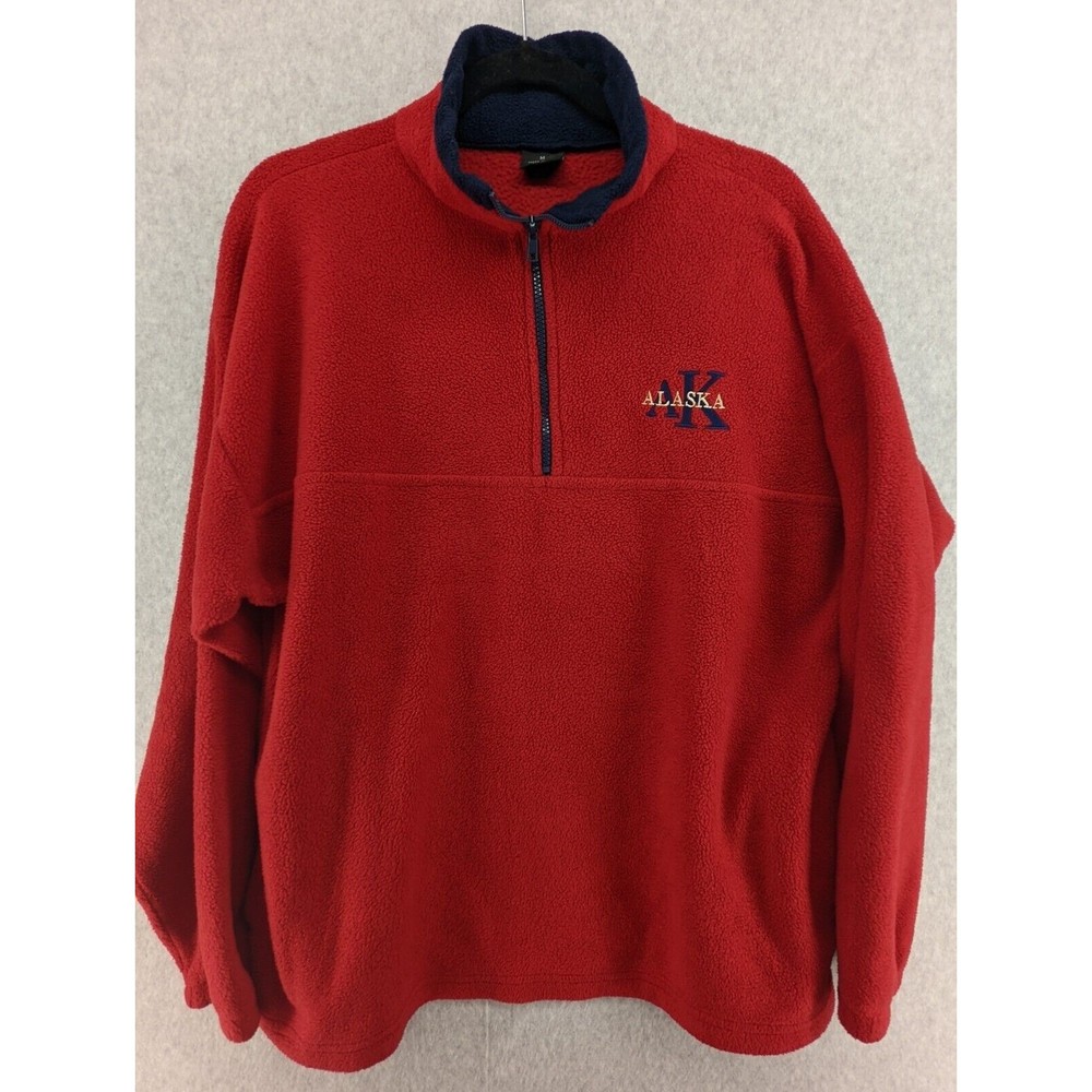 Alaska 1/4‎ zip red pullover Size M, Men's Made in USA